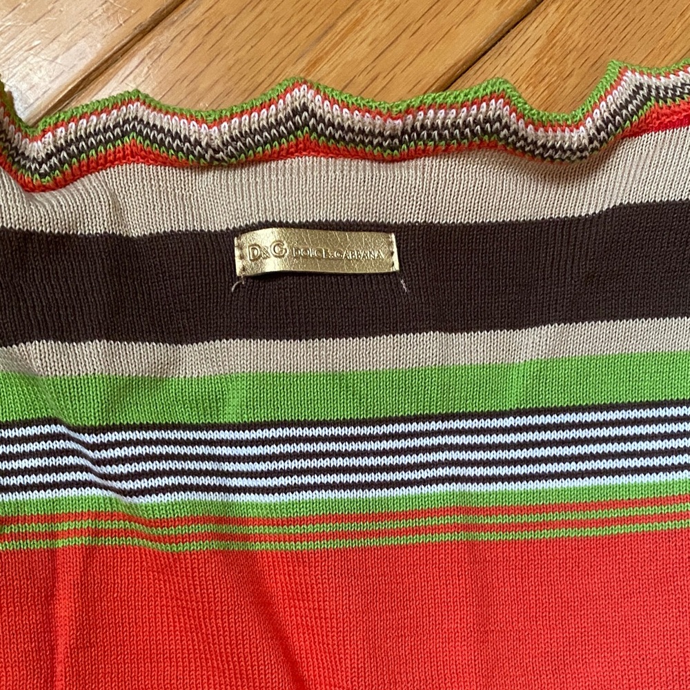D&G Multicolor Striped Button-Up Cardigan - Picture 6 of 7